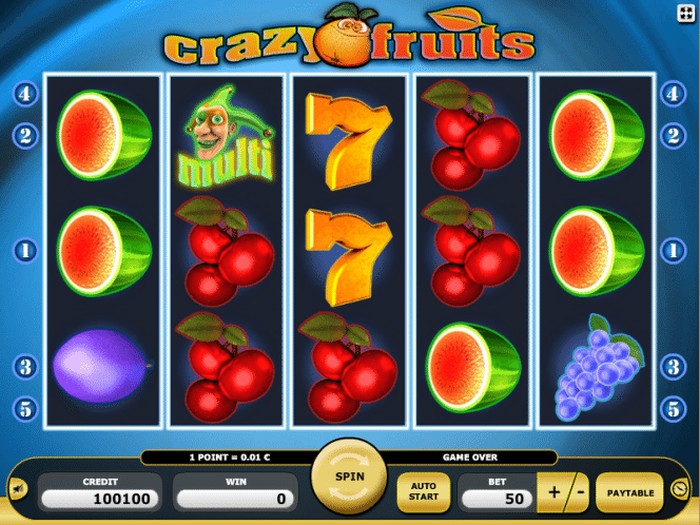 Игровой автомат «Crazy Fruits» в Вулкане